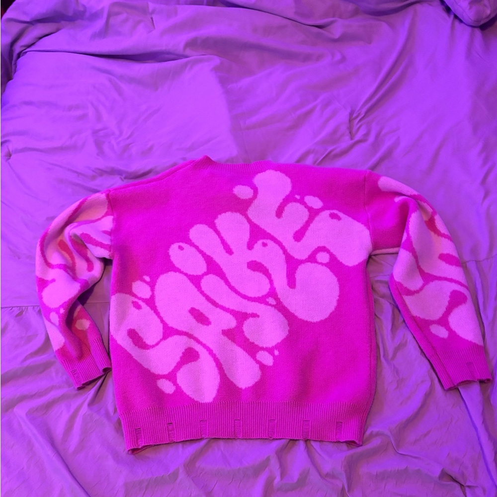 PINK SPIKE KNITTED SWEATER